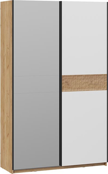 Изображение товара Шкаф-купе ТриЯ Оскар Скания Т2 1400 / 268657 (ручка черная/дуб крафт золотой/белый снег/дуб тортугга)