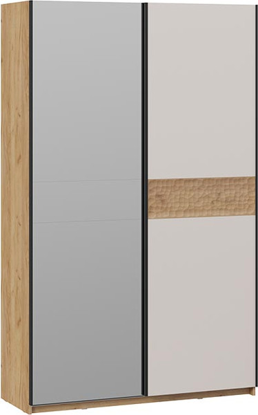 Изображение товара Шкаф-купе ТриЯ Оскар Скания Т2 1400 / 268658 (ручка черная/дуб крафт золотой/кашемир/дуб тортугга)