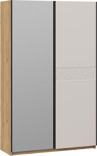 Изображение товара Шкаф-купе ТриЯ Оскар Скания Т2 1400 / 268659 (ручка черная/дуб крафт золотой/кашемир/кашемир сатин)