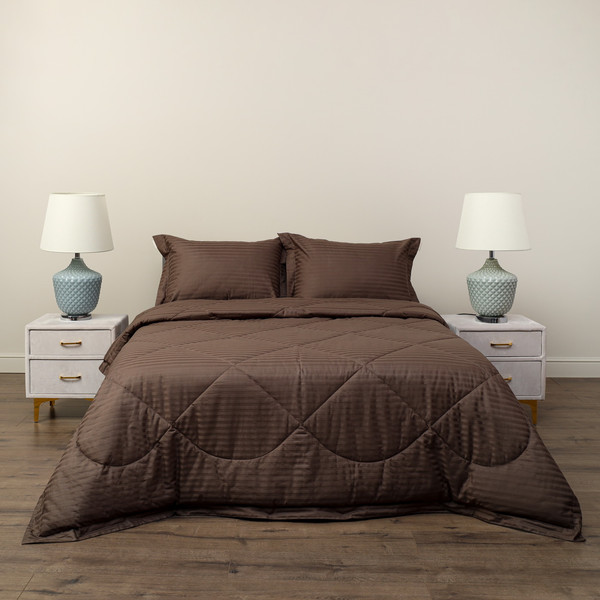 Изображение товара Комплект постельного белья с одеялом Sofi de Marko Федерико Евро / Кт-Фд-Евро-кф (кофе)