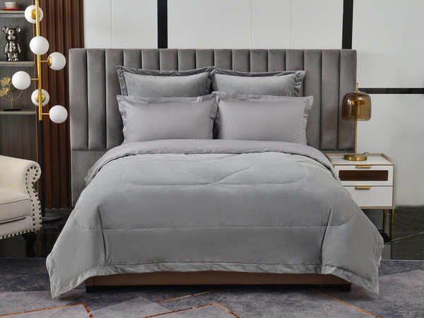 Изображение товара Комплект постельного белья с одеялом Sofi de Marko Энрике Евро / Кт-Евро-Эн2м (серый)