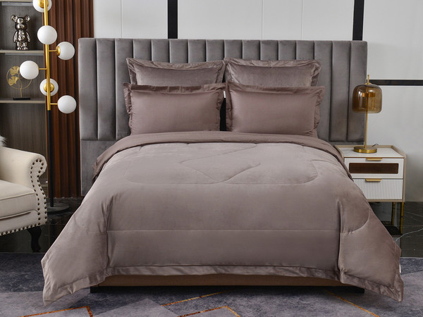 Изображение товара Комплект постельного белья с одеялом Sofi de Marko Энрике 7Е / Кт-7Е-Эн3м (кофе)