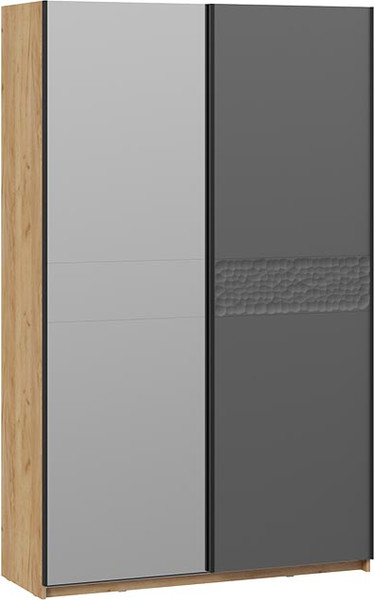 Изображение товара Шкаф-купе ТриЯ Оскар Скания Т2 1400 / 268660 (ручка черная/дуб крафт золотой/серый графит/графит матовый)