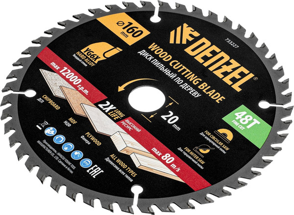 Изображение товара Пильный диск Denzel 733227