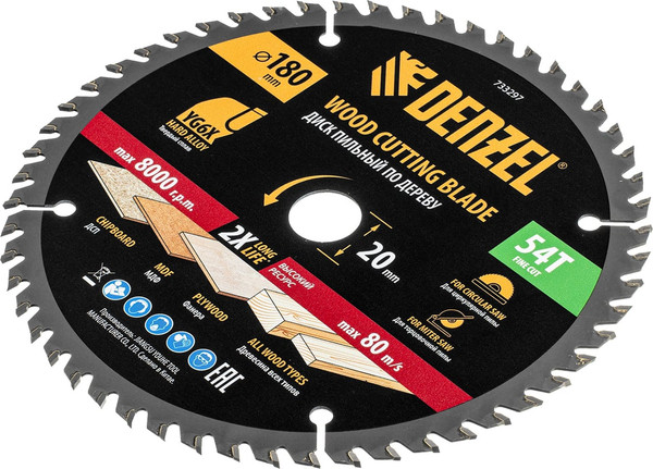 Изображение товара Пильный диск Denzel 733297