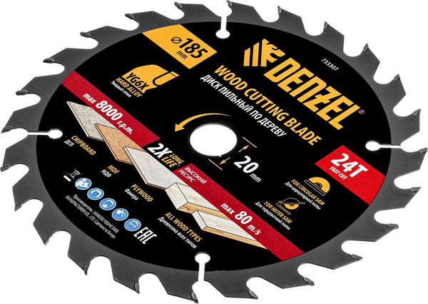 Изображение товара Пильный диск Denzel 733307