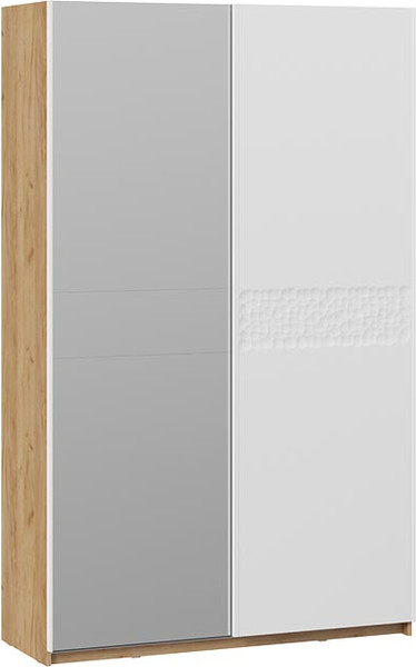 Изображение товара Шкаф-купе ТриЯ Оскар Скания Т2 1400 / 268636 (ручка белая/дуб крафт золотой/белый снег/белый матовый)