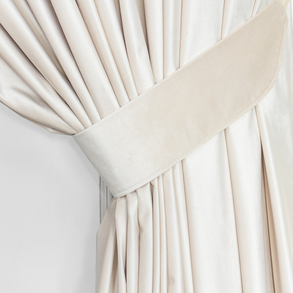 Изображение товара Комплект штор Mio Tesoro Velvet 150x270 + Гардина Soft Lines 306 400х270 (кремовый/белый лен)