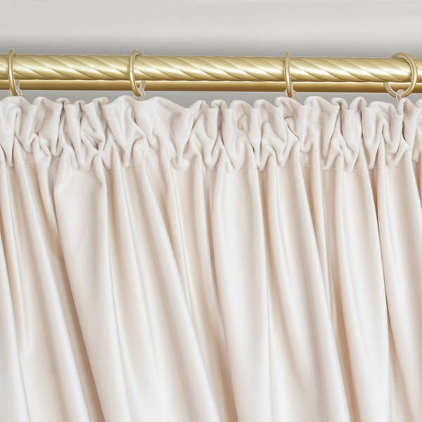 Изображение товара Комплект штор Mio Tesoro Velvet 150x270 + Гардина Soft Lines 306 400х270 (кремовый/белый лен)