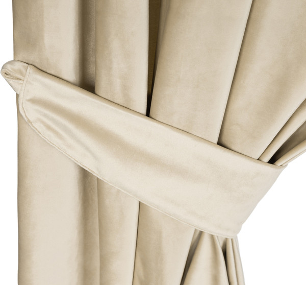 Изображение товара Комплект штор Mio Tesoro Velvet 150x270 + Гардина Soft Lines 306 400х270 (кремовый/белый лен)