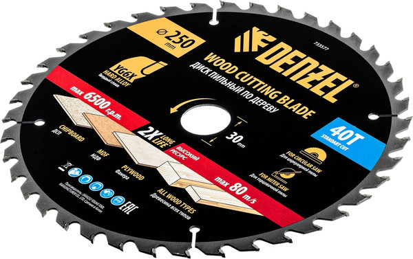 Изображение товара Пильный диск Denzel 733577