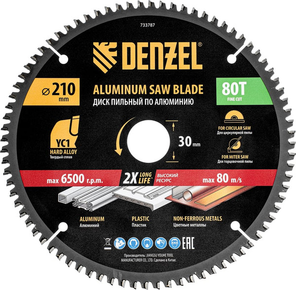 Изображение товара Пильный диск Denzel 733787