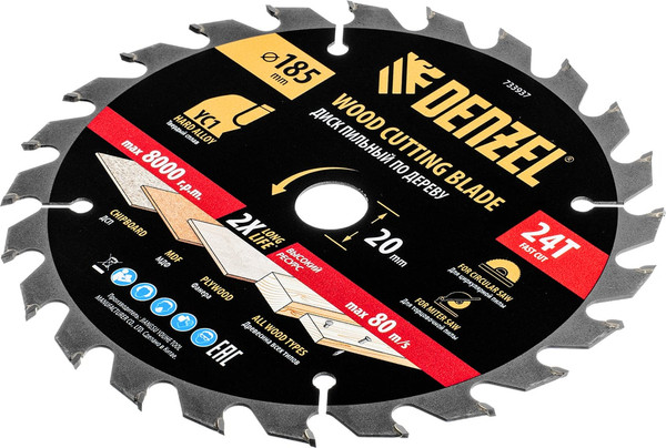 Изображение товара Пильный диск Denzel 733937