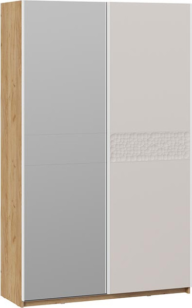 Изображение товара Шкаф-купе ТриЯ Оскар Скания Т2 1400 / 268639 (ручка белая/дуб крафт золотой/кашемир/кашемир сатин)