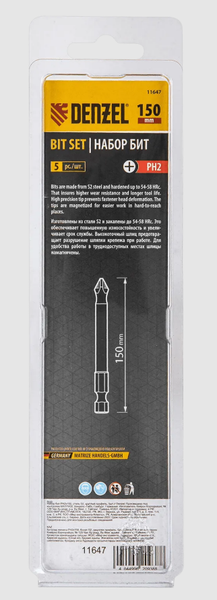 Изображение товара Набор бит Denzel 11647 (5шт)