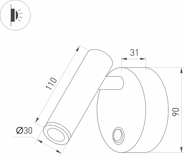 Изображение товара Спот Arlight SP-BED-R90-3W Warm3000 BK 20deg / 029634