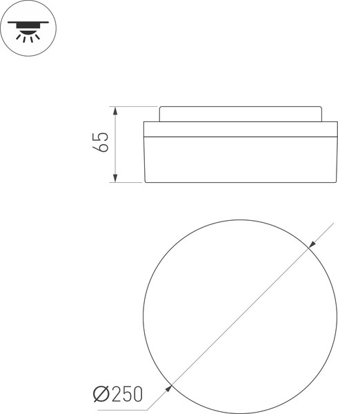 Изображение товара Потолочный светильник Arlight CL-BOUWER-R250-13W Day4000-MIX WH 110deg / 054676