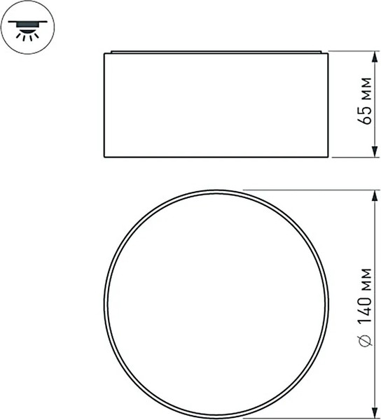 Изображение товара Потолочный светильник Arlight SP-RONDO-140B-18W Day White / 022237