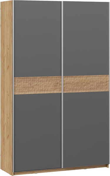 Изображение товара Шкаф-купе ТриЯ Оскар Скания Т2 1400 / 268616 (ручка серебро/дуб крафт золотой/серый графит/дуб тортугга)