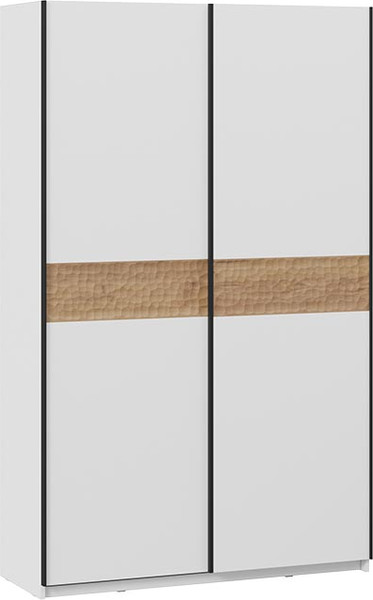 Изображение товара Шкаф-купе ТриЯ Оскар Скания Т2 1400 / 268622 (ручка черная/белый снег/белый снег/дуб тортугга)