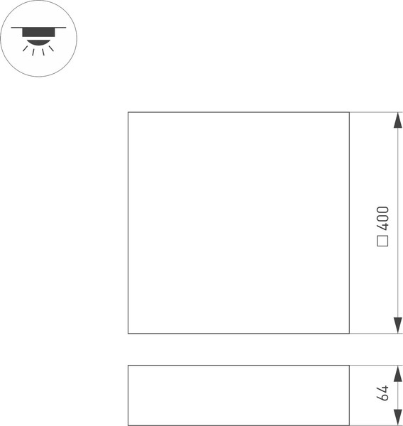 Изображение товара Потолочный светильник Arlight SP-QUADRO-S400x400-40W Day4000 WH 120deg / 034798