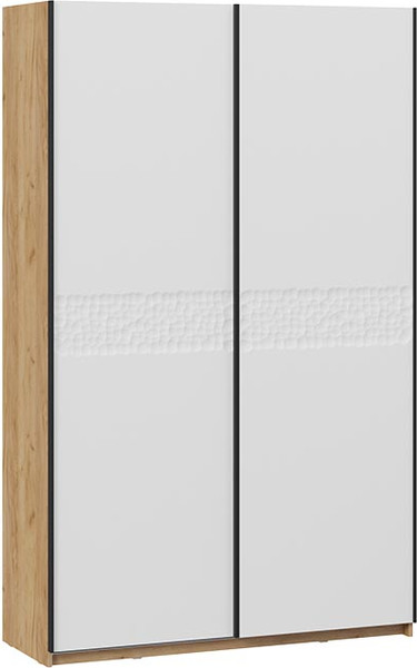 Изображение товара Шкаф-купе ТриЯ Оскар Скания Т2 1400 / 268623 (ручка черная/дуб крафт золотой/белый снег/белый матовый)