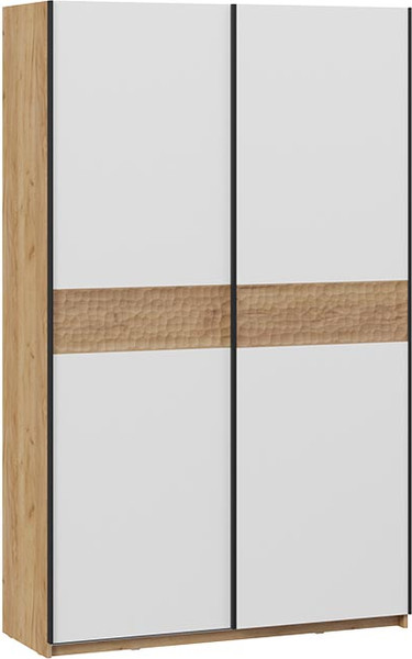 Изображение товара Шкаф-купе ТриЯ Оскар Скания Т2 1400 / 268624 (ручка черная/дуб крафт золотой/белый снег/дуб тортугга)