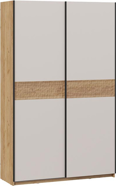 Изображение товара Шкаф-купе ТриЯ Оскар Скания Т2 1400 / 268625 (ручка черная/дуб крафт золотой/кашемир/дуб тортугга)