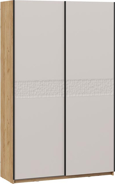 Изображение товара Шкаф-купе ТриЯ Оскар Скания Т2 1400 / 268626 (ручка черная/дуб крафт золотой/кашемир/кашемир сатин)