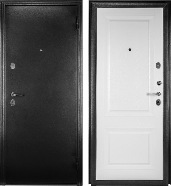 Изображение товара Входная дверь Guard Классика MG60 87х205 правая (черное серебро/белый ясень)