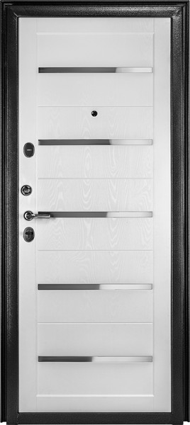 Изображение товара Входная дверь Guard Царга MG60 97х205 левая (черное серебро/белый ясень)