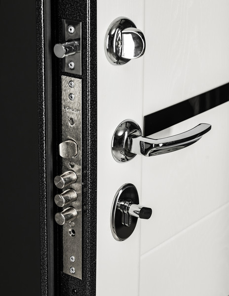 Изображение товара Входная дверь Guard Царга MG60 97х205 левая (черное серебро/белый ясень)