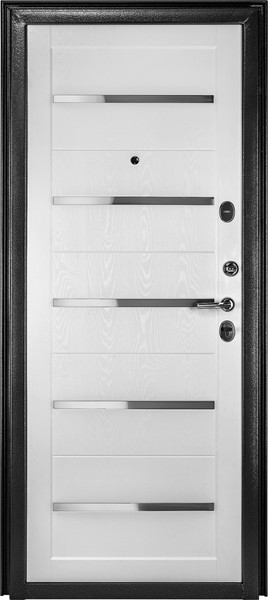 Изображение товара Входная дверь Guard Царга MG60 87х205 правая (черное серебро/белый ясень)