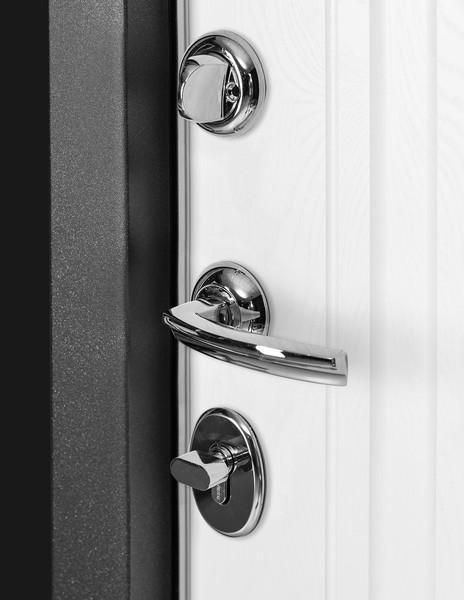 Изображение товара Входная дверь Guard MG60 МДФ/МДФ 97х205 левая (серый/белый ясень)