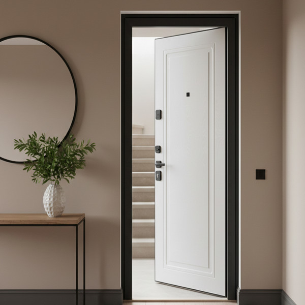 Изображение товара Входная дверь Guard MG75 МДФ/МДФ 87х205 правая (серый/белый ясень)