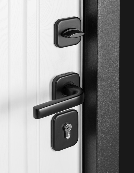 Изображение товара Входная дверь Guard MG75 МДФ/МДФ 87х205 правая (серый/белый ясень)