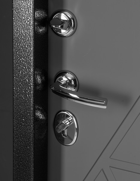 Изображение товара Входная дверь Guard Термо MG75 87х205 левая (черное серебро/серый)