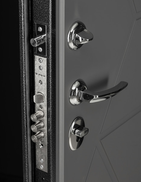 Изображение товара Входная дверь Guard Термо MG75 87х205 левая (черное серебро/серый)