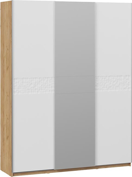 Изображение товара Шкаф-купе ТриЯ Оскар Скания Т2 1800 / 268710 (ручка серебро/дуб крафт золотой/белый снег/белый матовый)