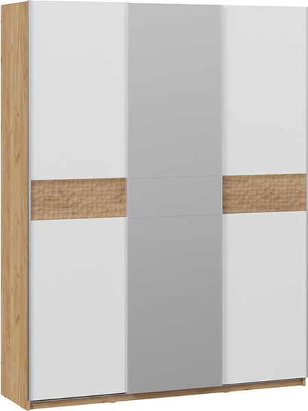Изображение товара Шкаф-купе ТриЯ Оскар Скания Т2 1800 / 268711 (ручка серебро/дуб крафт золотой/белый снег/дуб тортугга)