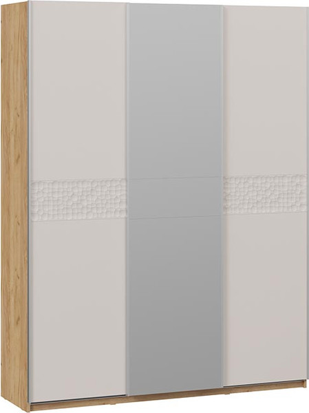 Изображение товара Шкаф-купе ТриЯ Оскар Скания Т2 1800 / 268713 (ручка серебро/дуб крафт золотой/кашемир/кашемир сатин)