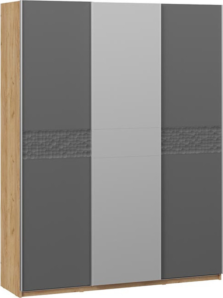 Изображение товара Шкаф-купе ТриЯ Оскар Скания Т2 1800 / 268714 (ручка серебро/дуб крафт золотой/серый графит/графит матовый)