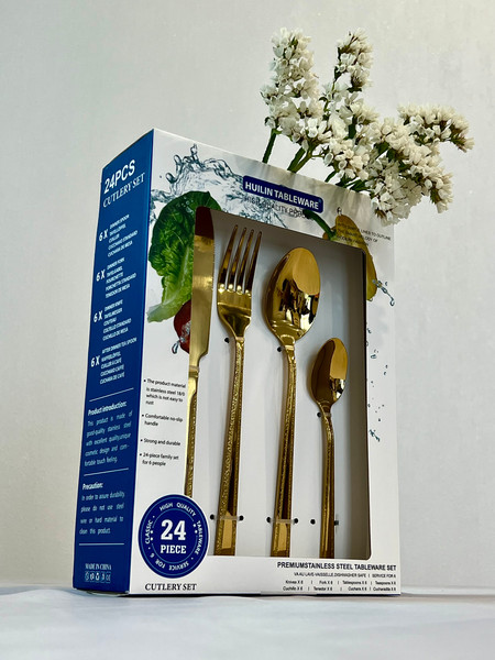 Изображение товара Набор столовых приборов Sundays Home Titanium Double Edge (24пр)