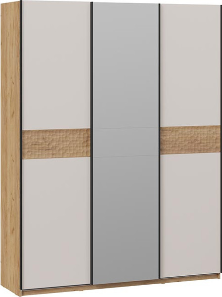 Изображение товара Шкаф-купе ТриЯ Оскар Скания Т2 1800 / 268724 (ручка черная/дуб крафт золотой/кашемир/дуб тортугга)