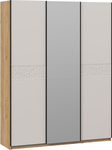 Изображение товара Шкаф-купе ТриЯ Оскар Скания Т2 1800 / 268725 (ручка черная/дуб крафт золотой/кашемир/кашемир сатин)