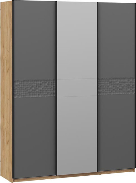 Изображение товара Шкаф-купе ТриЯ Оскар Скания Т2 1800 / 268726 (ручка черная/дуб крафт золотой/серый графит/графит матовый)