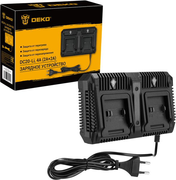 Изображение товара Зарядное устройство для электроинструмента Deko DC20-Li 4А / 083-1051