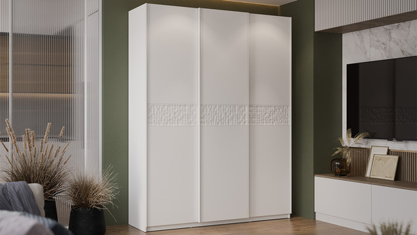 Изображение товара Шкаф-купе ТриЯ Оскар Скания Т2 1800 / 268667 (ручка белая/белый снег/белый снег/белый матовый)