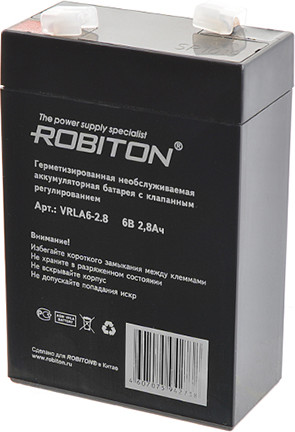 Изображение товара Аккумуляторная батарея Robiton VRLA6-2.8