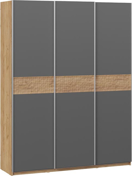Изображение товара Шкаф-купе ТриЯ Оскар Скания Т2 1800 / 268682 (ручка серебро/дуб крафт золотой/серый графит/дуб тортугга)